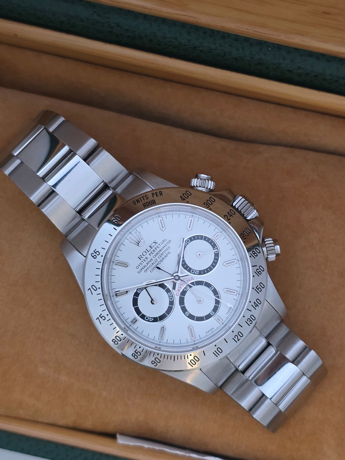Rolex Zenith Daytona 16520 White Dial, 2000 Full Collectors Set, Rolex Service