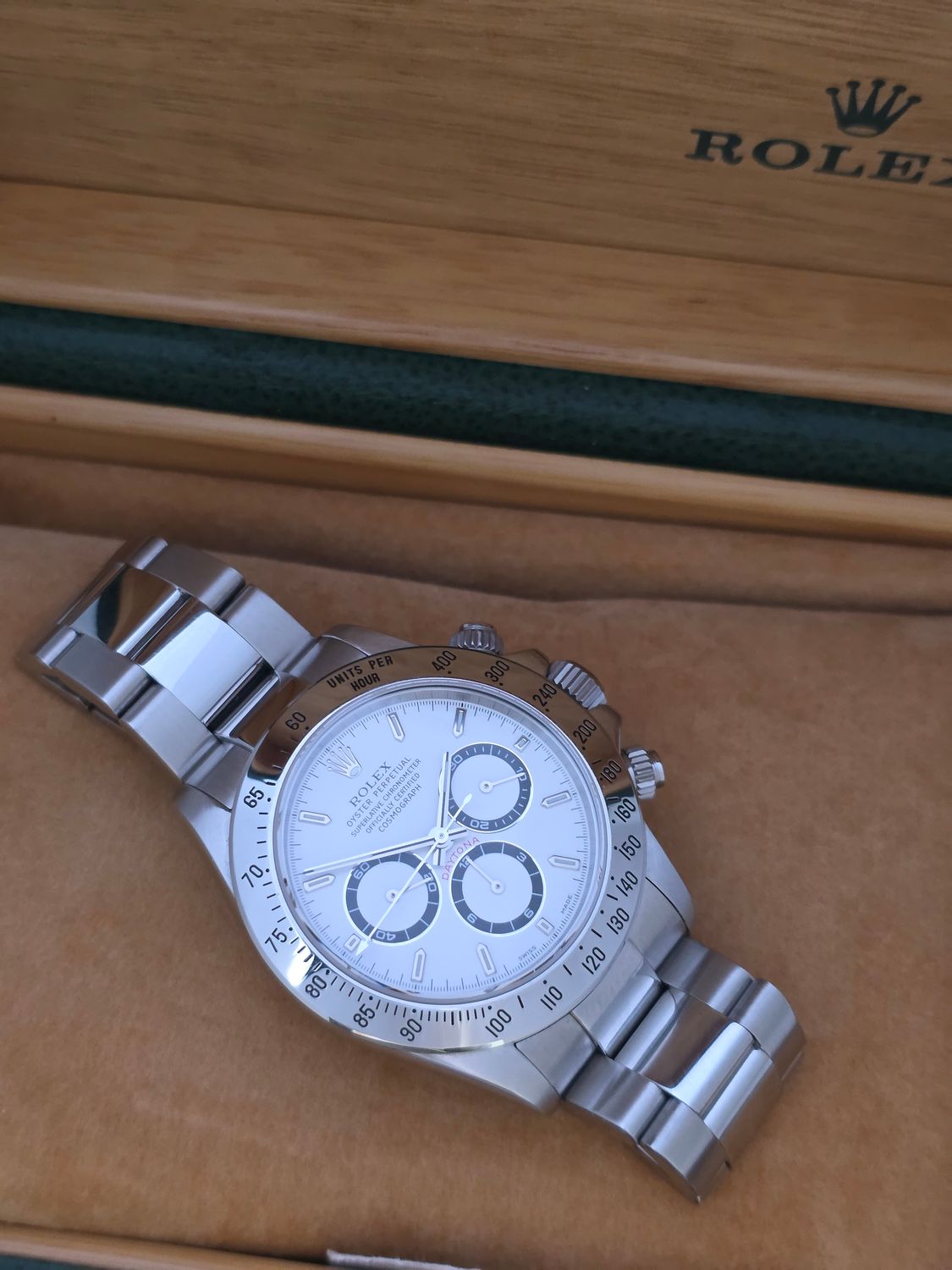 Rolex Zenith Daytona 16520 White Dial, 2000 Full Collectors Set, Rolex Service