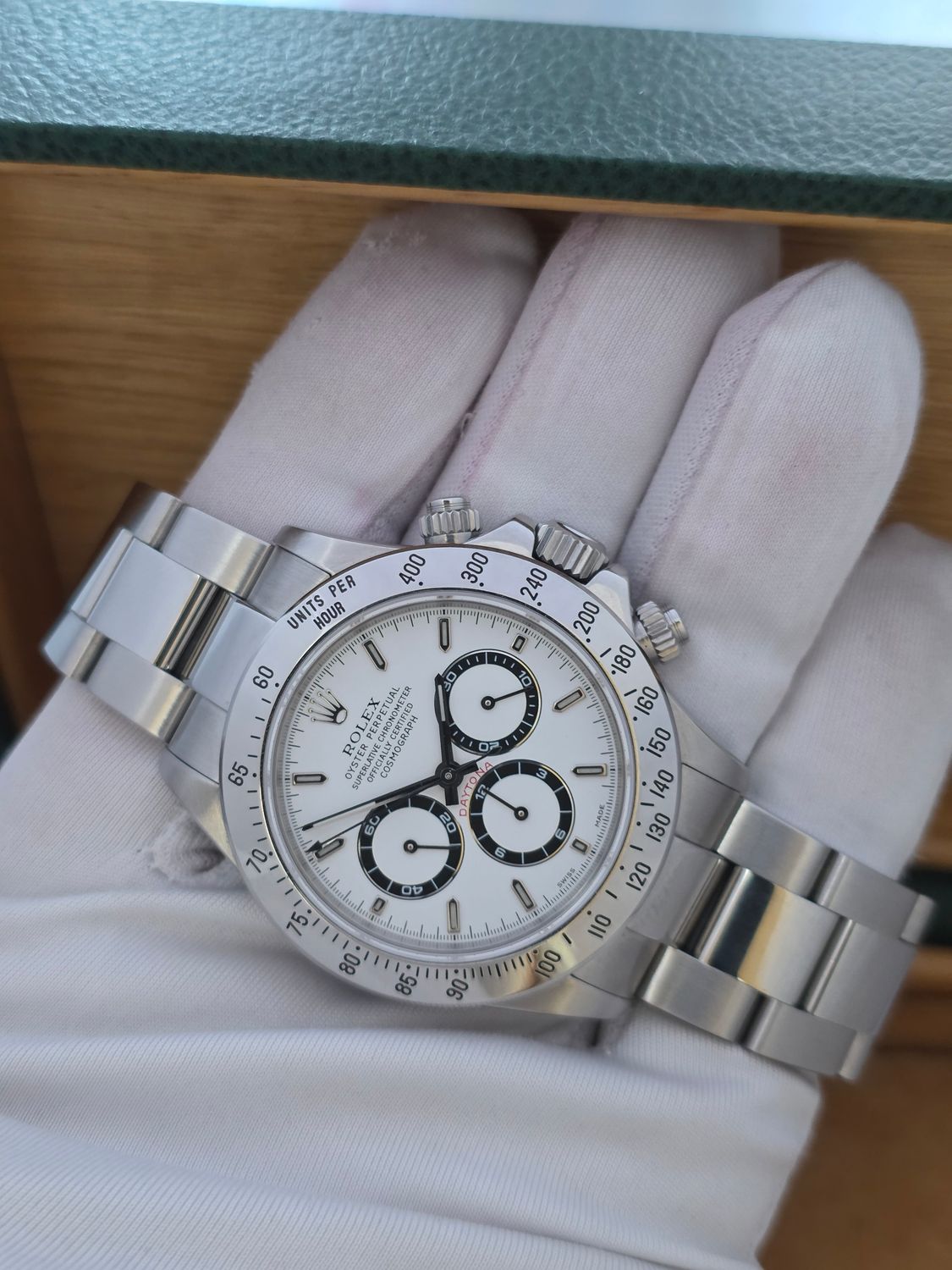 Rolex Zenith Daytona 16520 White Dial, 2000 Full Collectors Set, Rolex Service