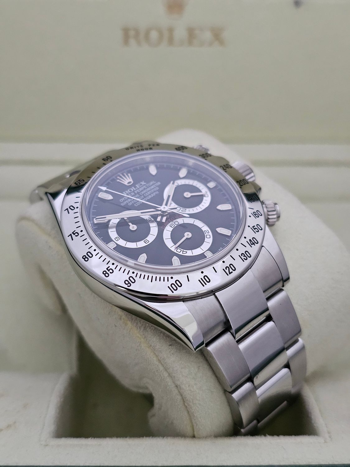 Rolex Daytona 116520 Black Dial Watch, 2014 Box &amp; Papers