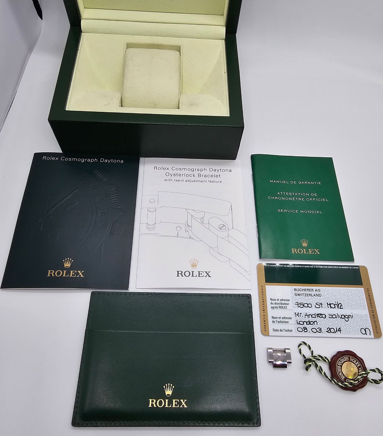 Rolex Daytona 116520 Black Dial Watch, 2014 Box &amp; Papers