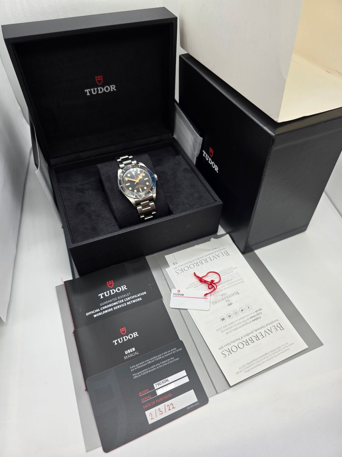 TUDOR Black Bay Black Watch - 79030N 2022 Full Set, Stickered/Unworn/Receipt