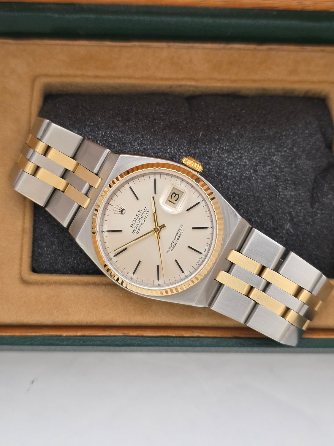 Rolex Datejust Oysterquartz 17013 Watch 36mm, Steel &amp; 18ct Gold