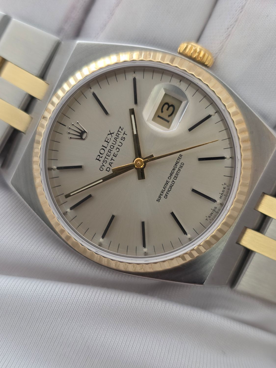 Rolex Datejust Oysterquartz 17013 Watch 36mm, Steel &amp; 18ct Gold