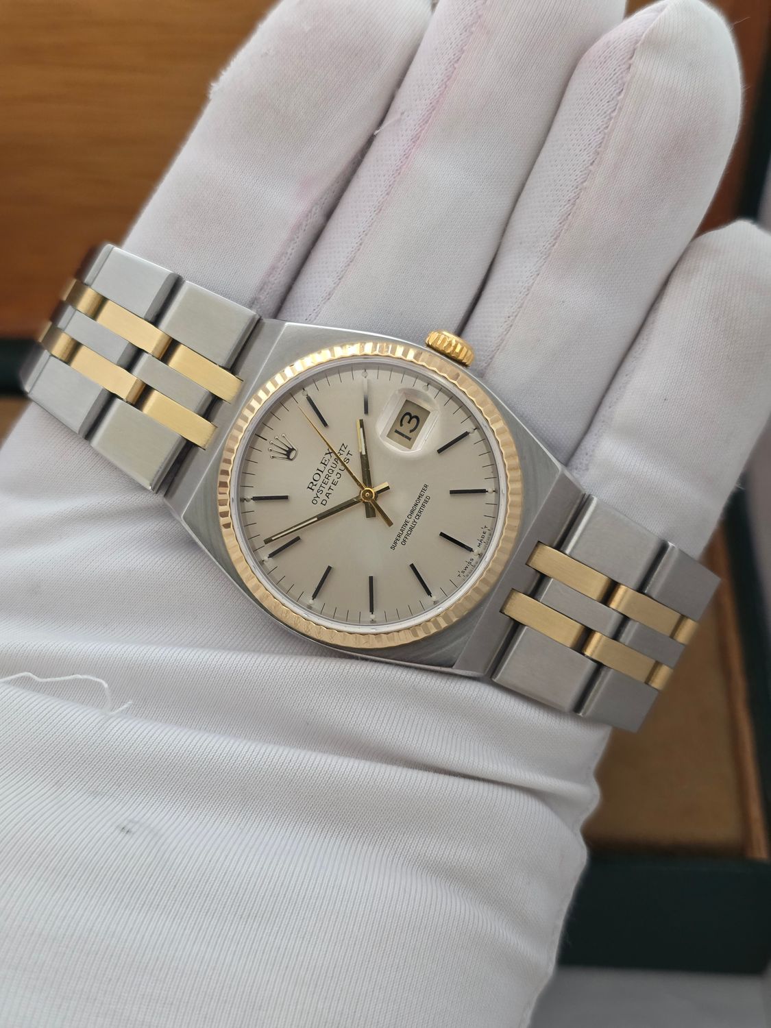 Rolex Datejust Oysterquartz 17013 Watch 36mm, Steel &amp; 18ct Gold