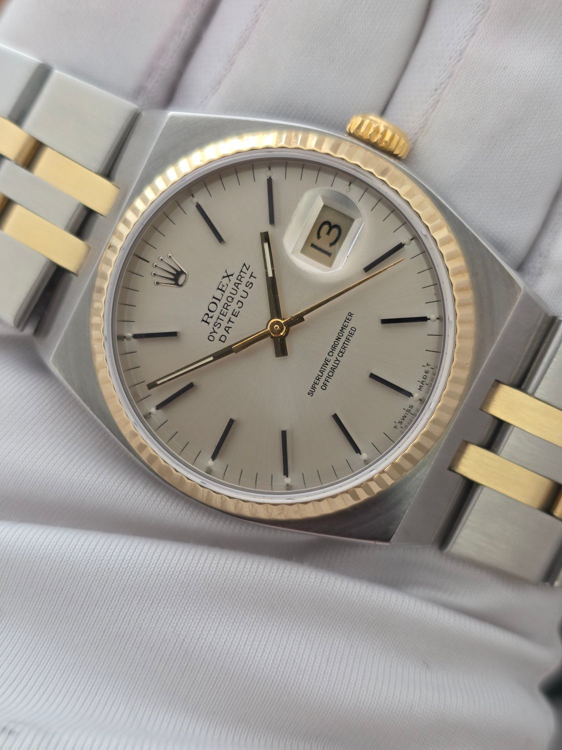 Rolex Datejust Oysterquartz 17013 Watch 36mm, Steel &amp; 18ct Gold