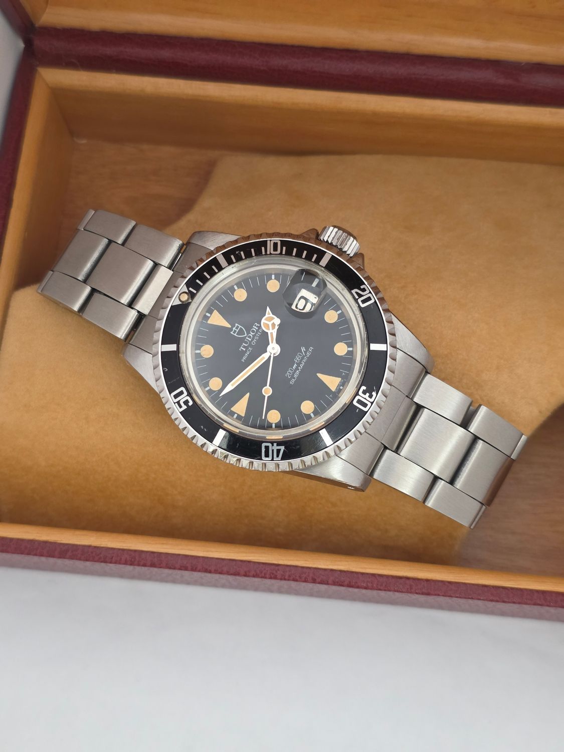 TUDOR Submariner Black 76100 Watch, Circa 1986, Sharp Condition