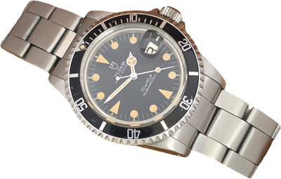 TUDOR Submariner Black 76100 Watch, Circa 1986, Sharp Condition