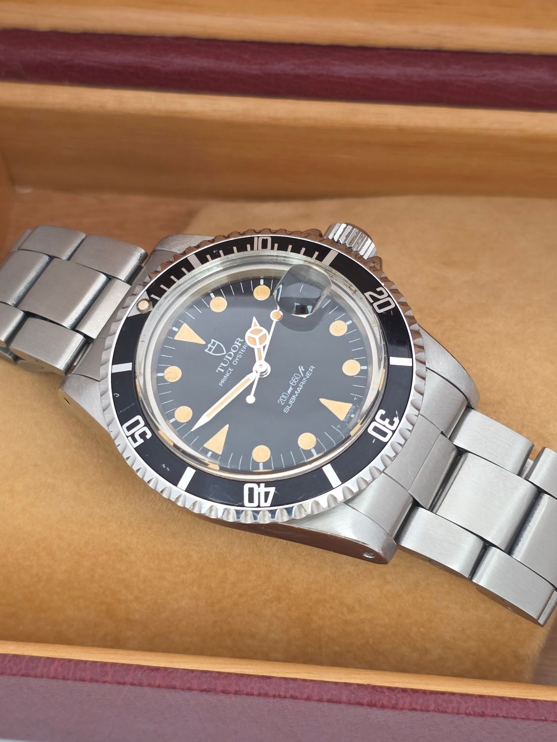 TUDOR Submariner Black 76100 Watch, Circa 1986, Sharp Condition