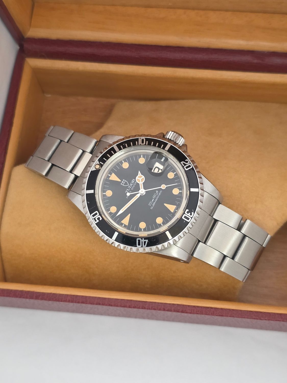 TUDOR Submariner Black 76100 Watch, Circa 1986, Sharp Condition
