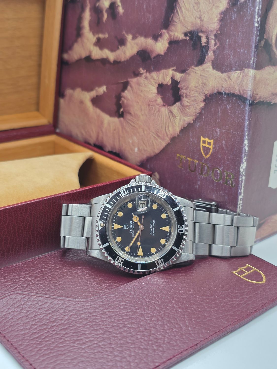 TUDOR Submariner Black 76100 Watch, Circa 1986, Sharp Condition