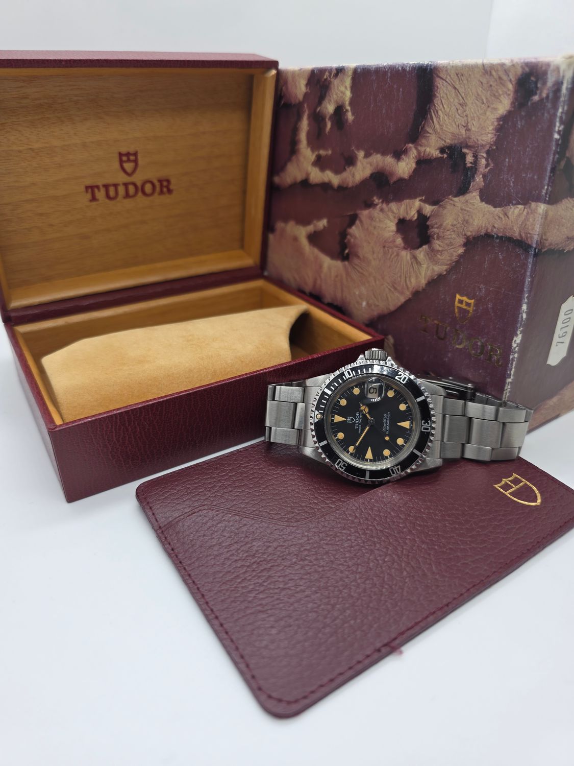 TUDOR Submariner Black 76100 Watch, Circa 1986, Sharp Condition
