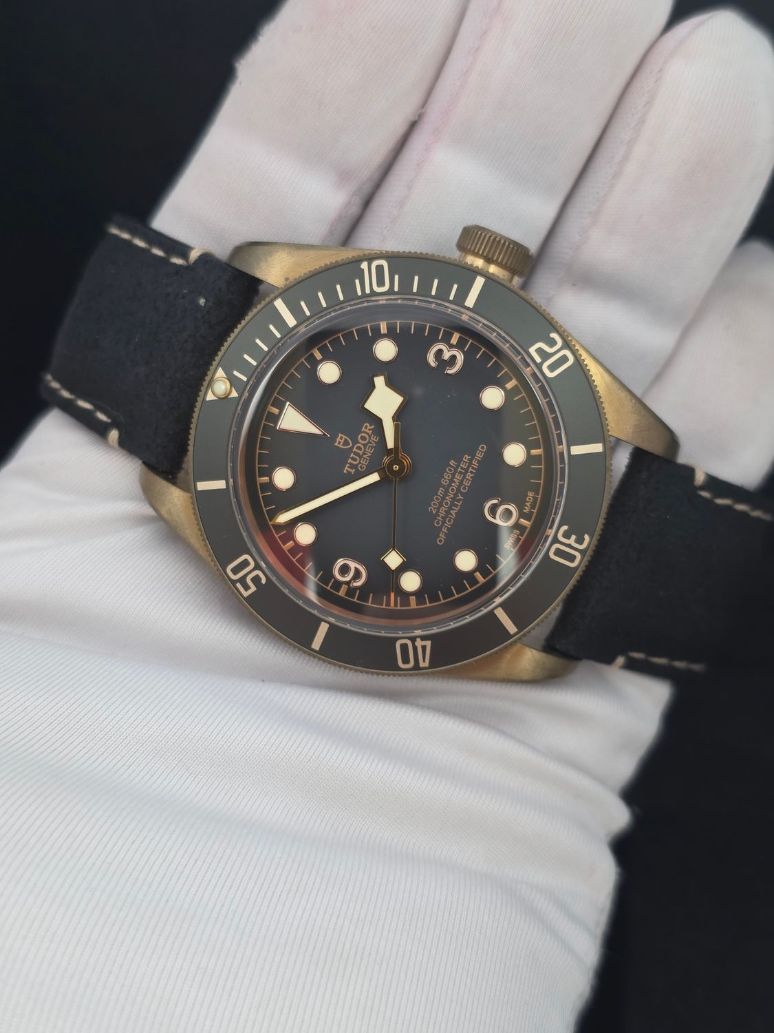 TUDOR Black Bay Bronze Watch - 79250BA 2021 Full Set, Unworn Original Receipt