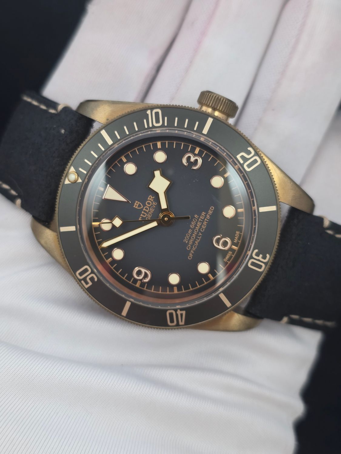 TUDOR Black Bay Bronze Watch - 79250BA 2021 Full Set, Unworn Original Receipt