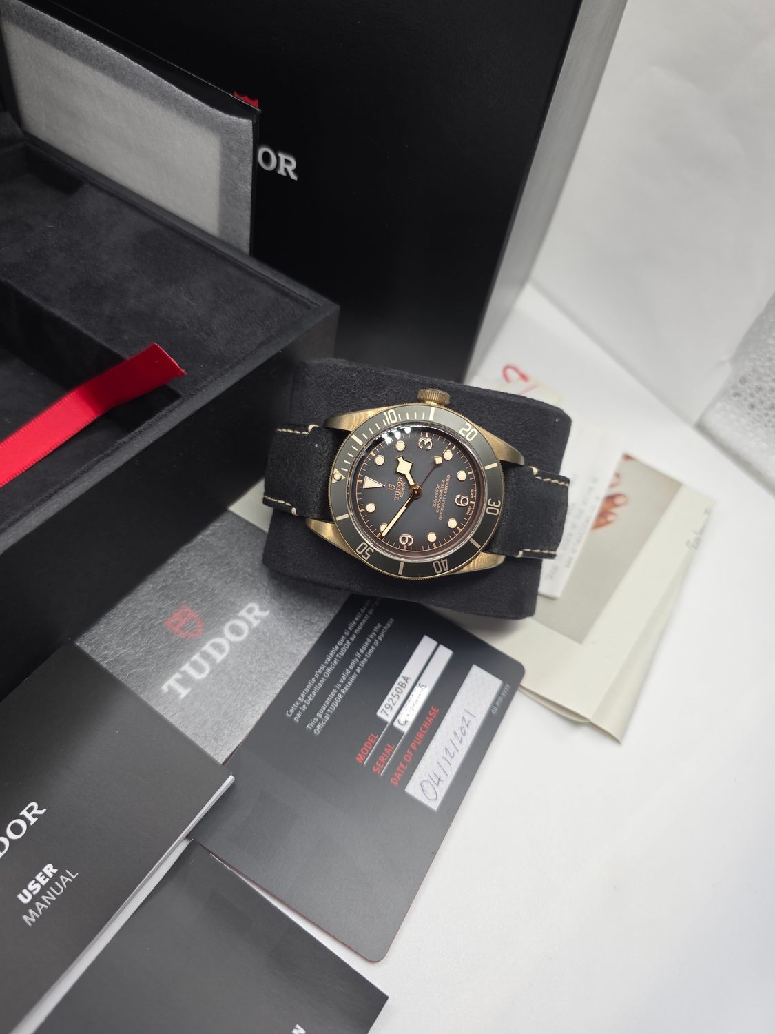 TUDOR Black Bay Bronze Watch - 79250BA 2021 Full Set, Unworn Original Receipt