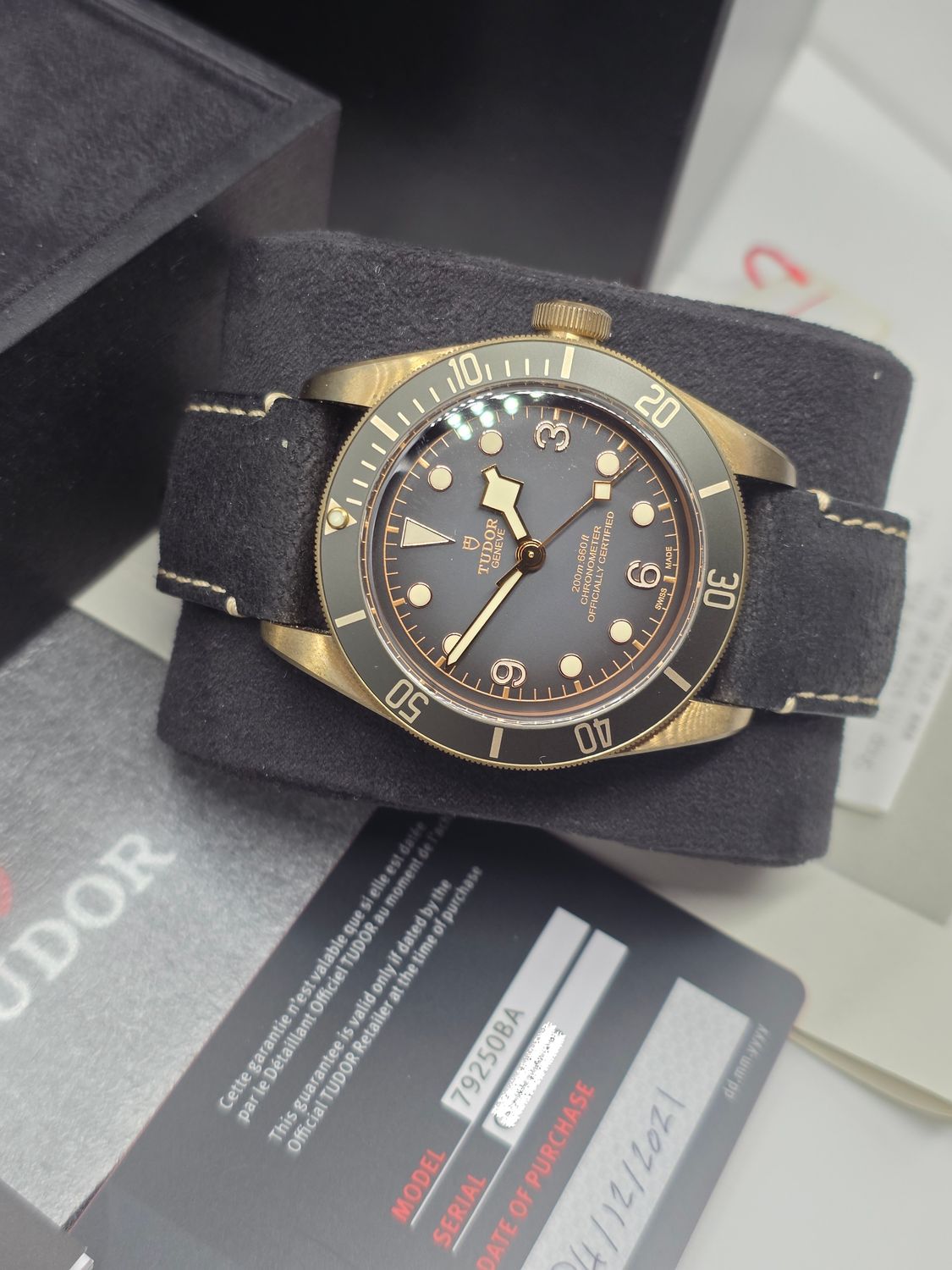 TUDOR Black Bay Bronze Watch - 79250BA 2021 Full Set, Unworn Original Receipt