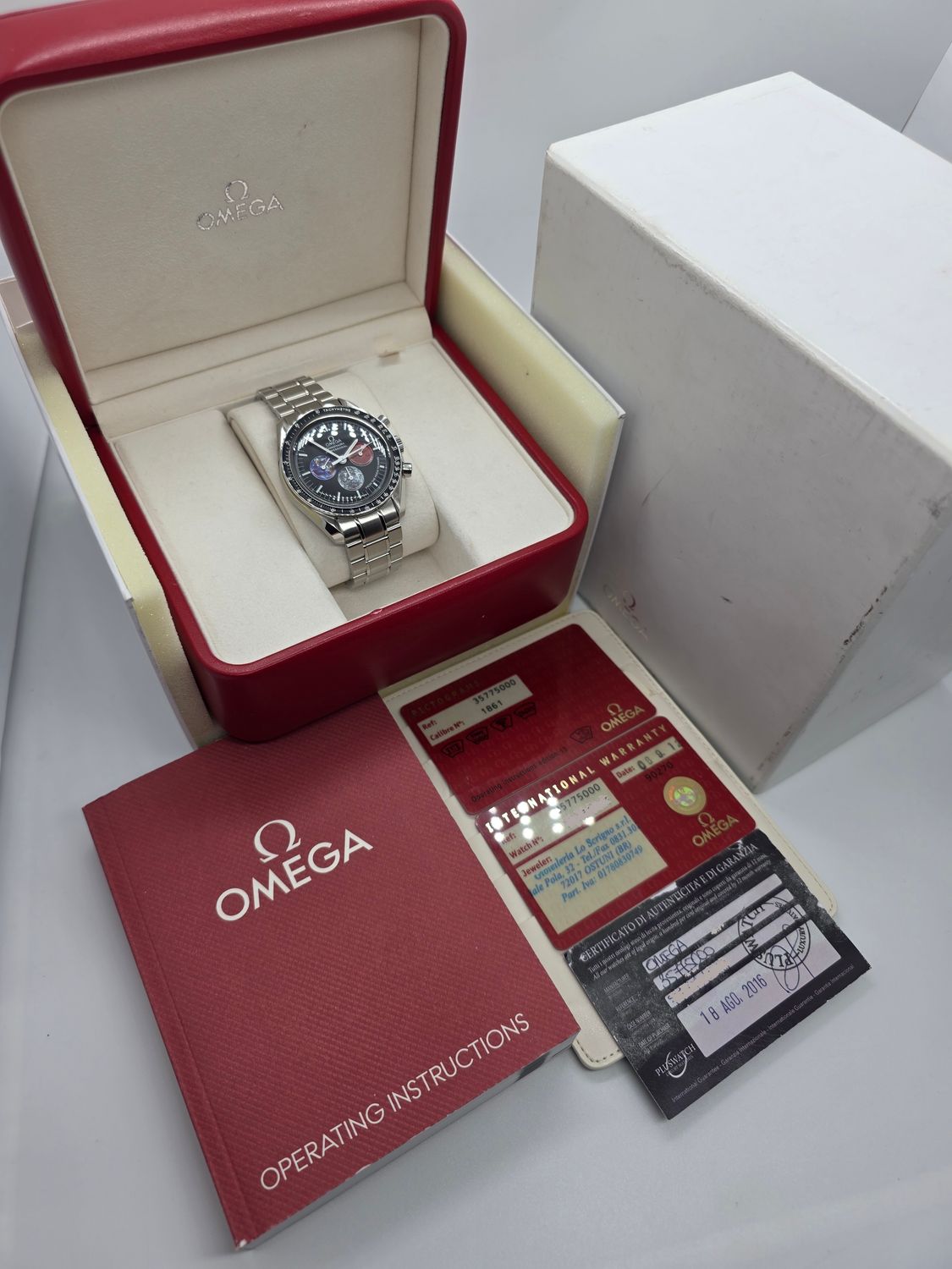 OMEGA Speedmaster Moonwatch Professional Chrono Watch, 2012 NOS Box &amp; Papers