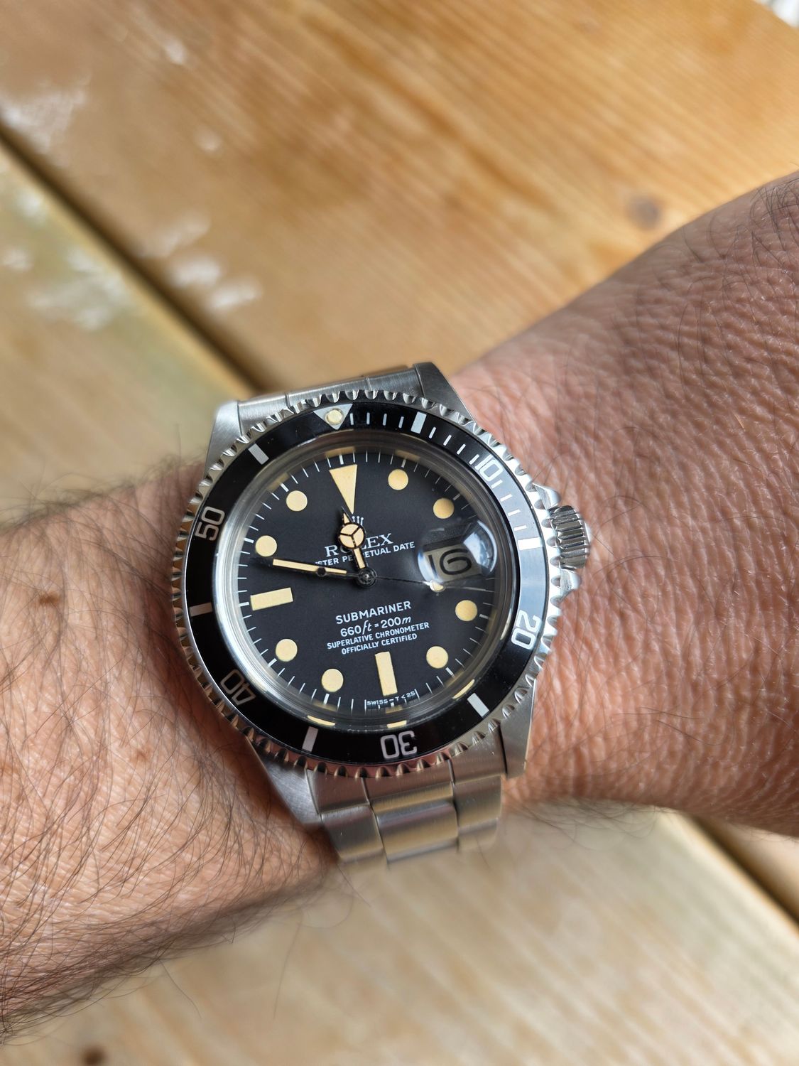 Rolex Submariner 1680 1978 Matte Dial Cream Patina, B&amp;P &amp; Rolex Service