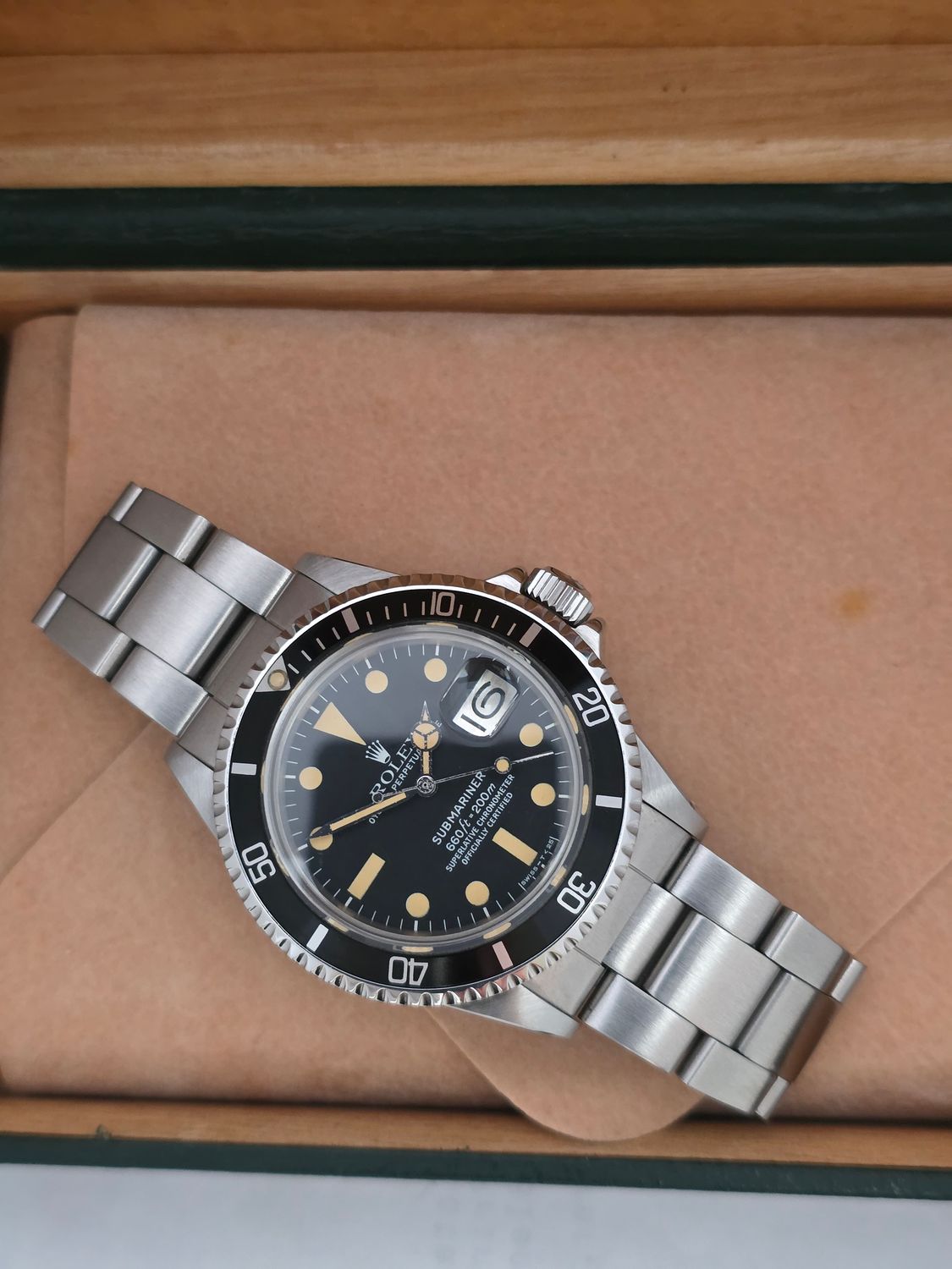 Rolex Submariner 1680 1978 Matte Dial Cream Patina, B&amp;P &amp; Rolex Service