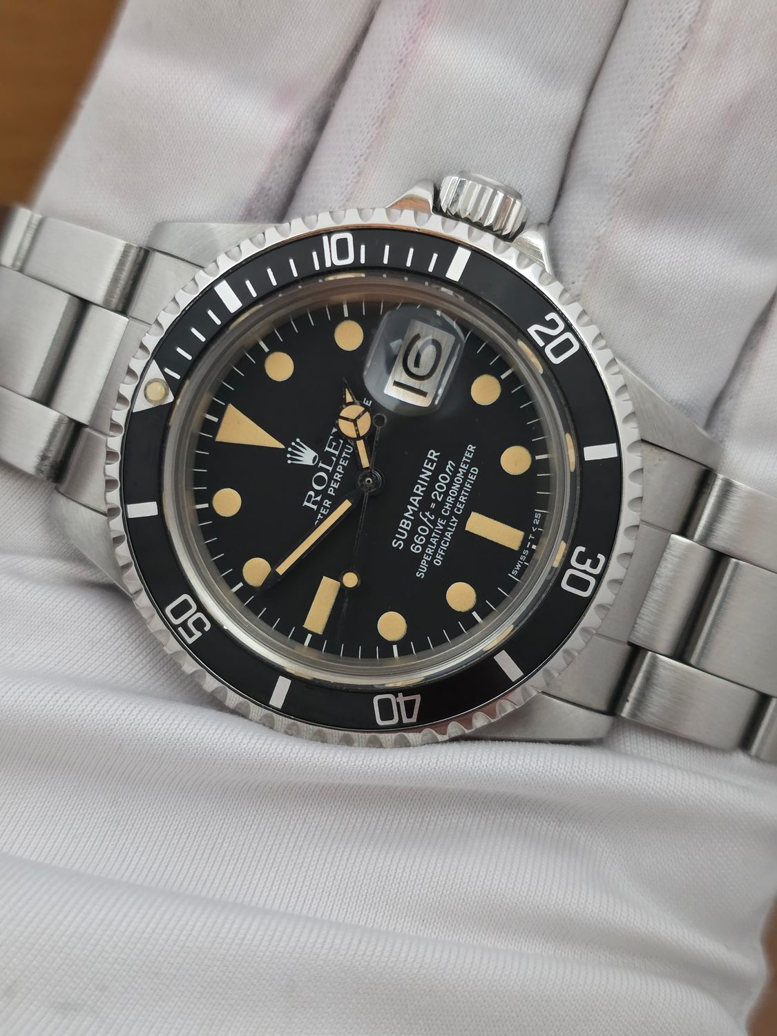 Rolex Submariner 1680 1978 Matte Dial Cream Patina, B&amp;P &amp; Rolex Service