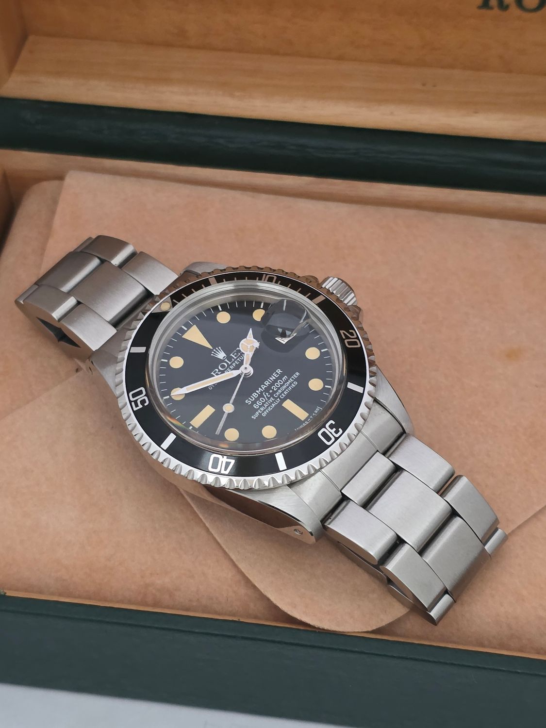 Rolex Submariner 1680 1978 Matte Dial Cream Patina, B&amp;P &amp; Rolex Service