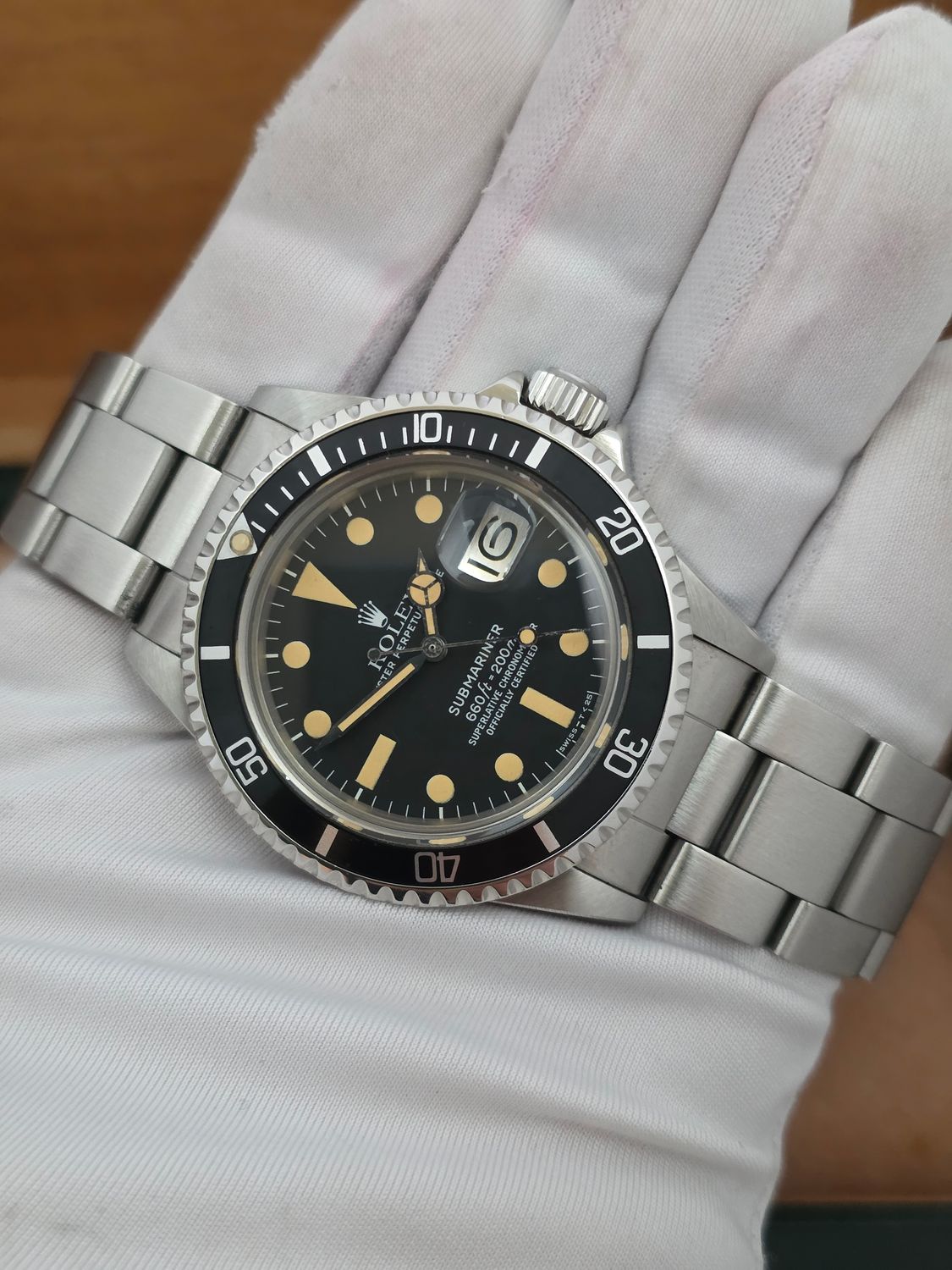Rolex Submariner 1680 1978 Matte Dial Cream Patina, B&amp;P &amp; Rolex Service