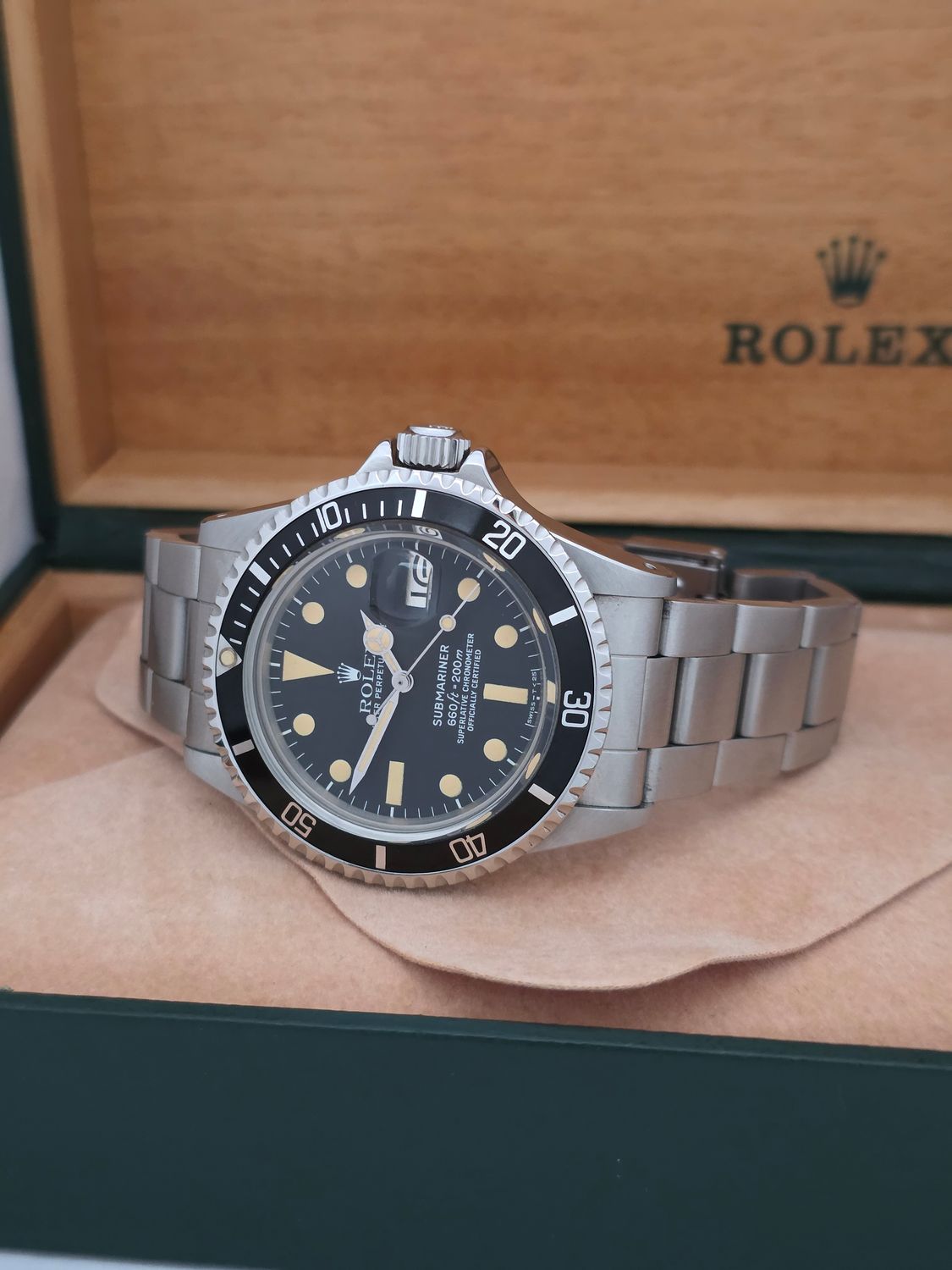 Rolex Submariner 1680 1978 Matte Dial Cream Patina, B&amp;P &amp; Rolex Service