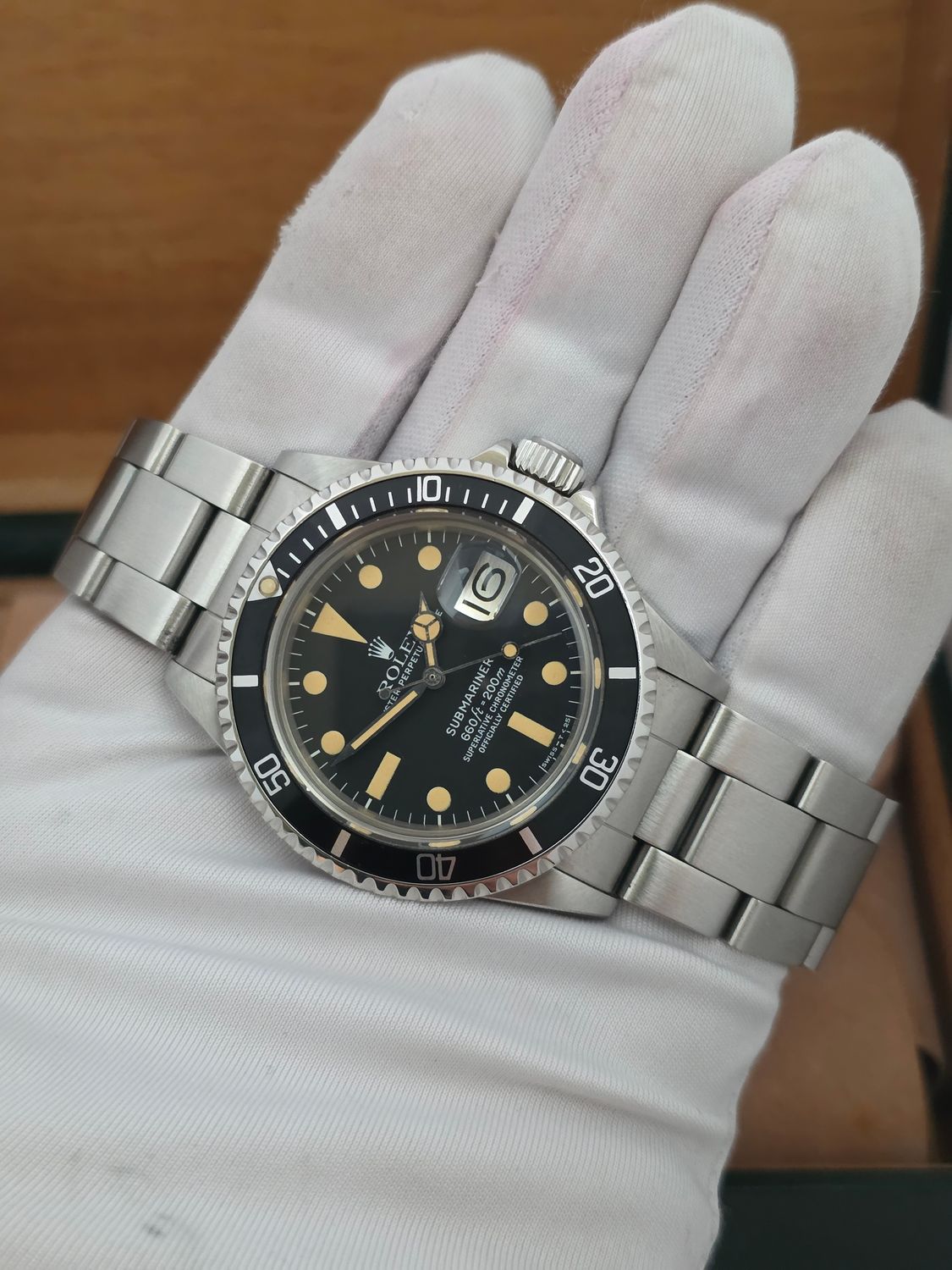 Rolex Submariner 1680 1978 Matte Dial Cream Patina, B&amp;P &amp; Rolex Service