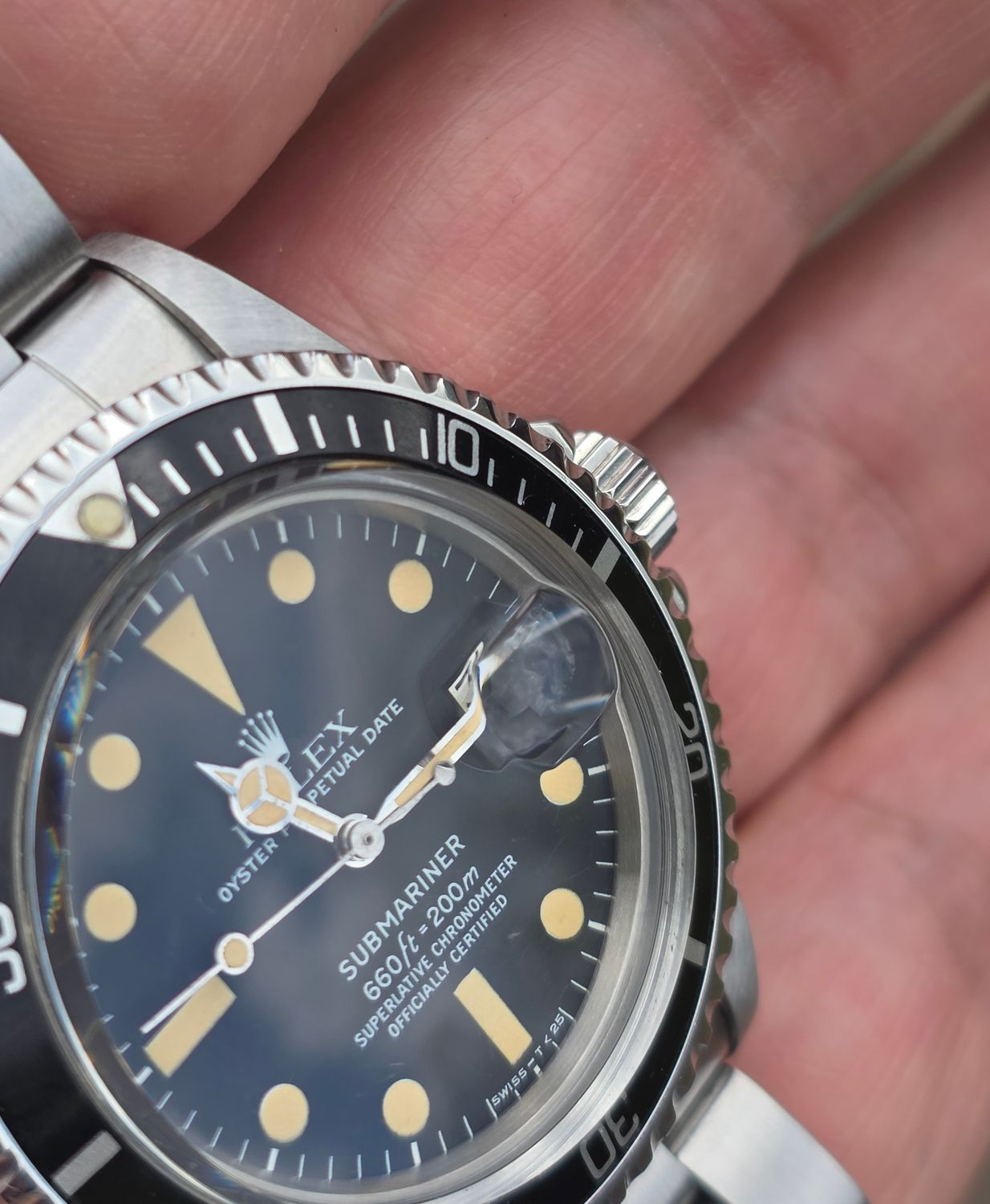 Rolex Submariner 1680 1978 Matte Dial Cream Patina, B&amp;P &amp; Rolex Service