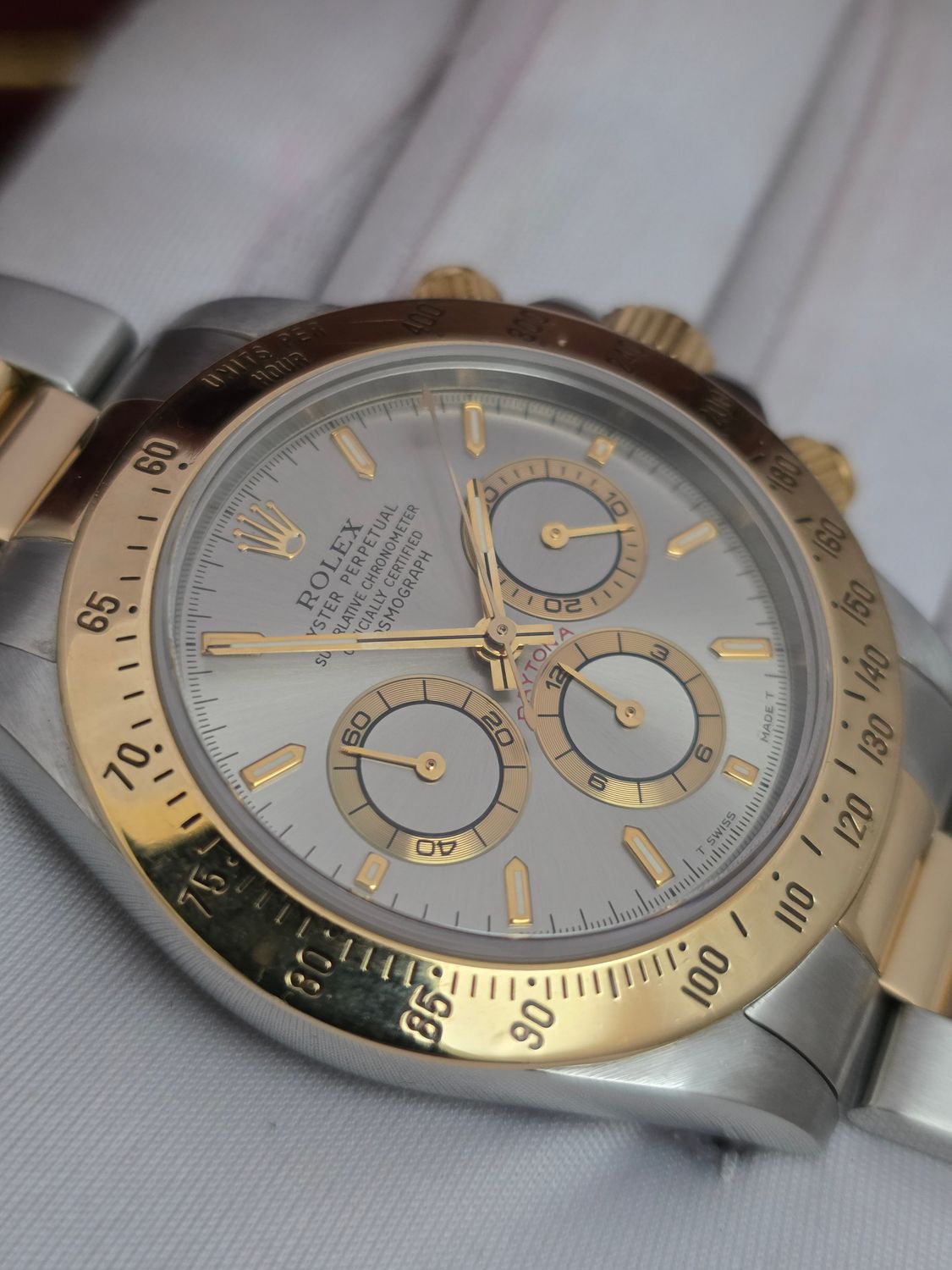 Rolex Zenith Daytona 16523 Silver Dial, Circa 1997 with 2021 Rolex Service Card