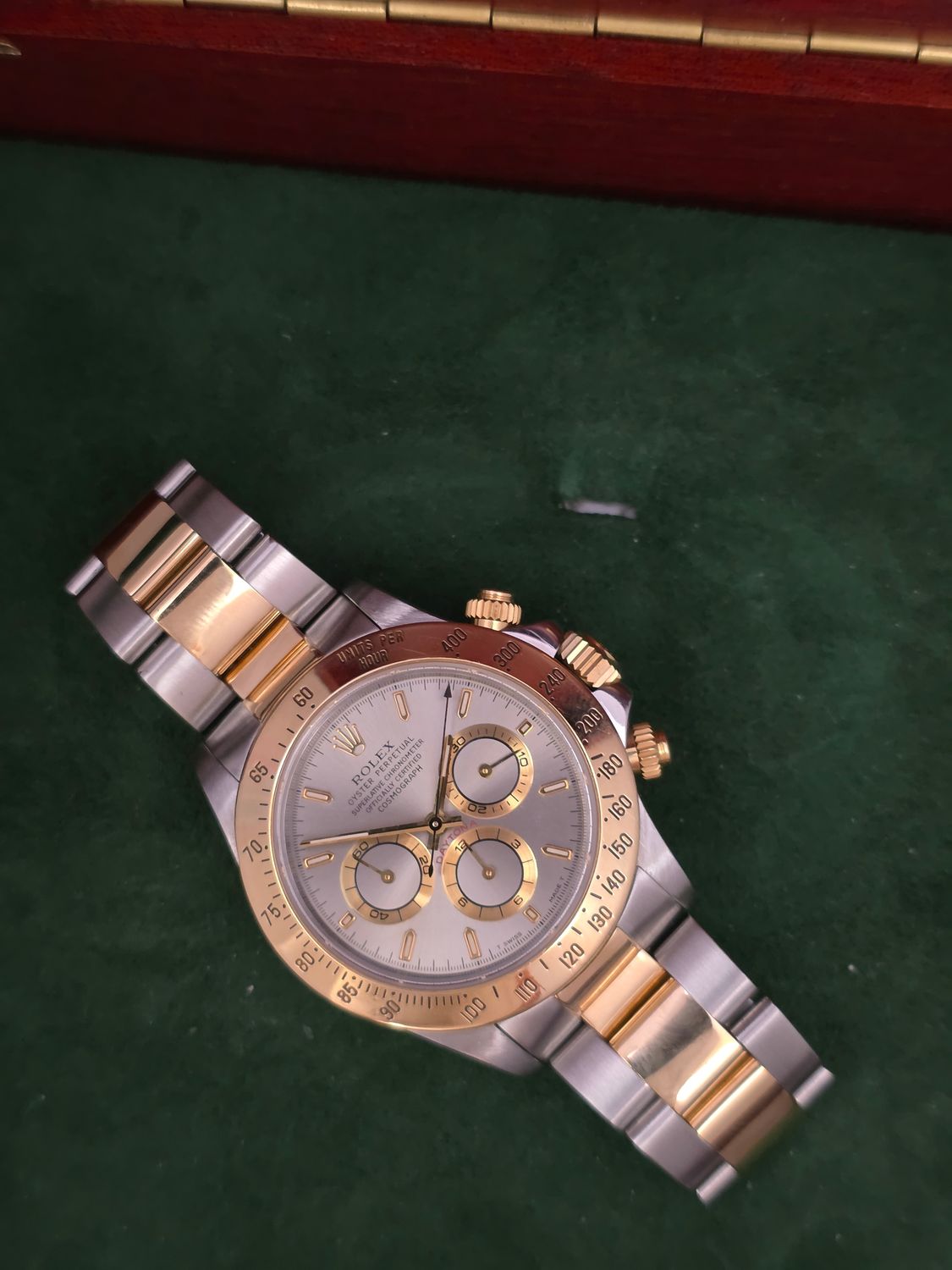 Rolex Zenith Daytona 16523 Silver Dial, Circa 1997 with 2021 Rolex Service Card