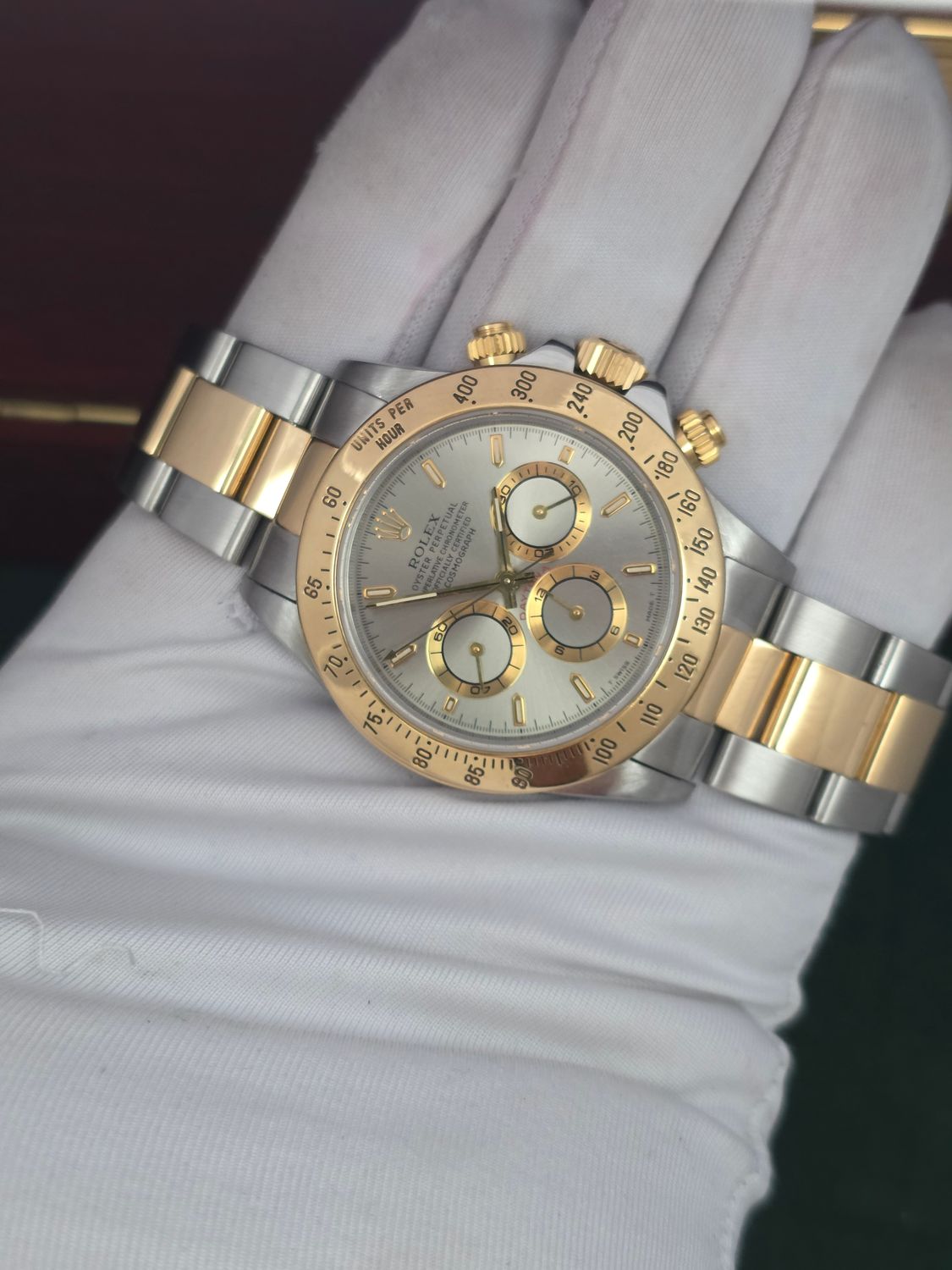 Rolex Zenith Daytona 16523 Silver Dial, Circa 1997 with 2021 Rolex Service Card