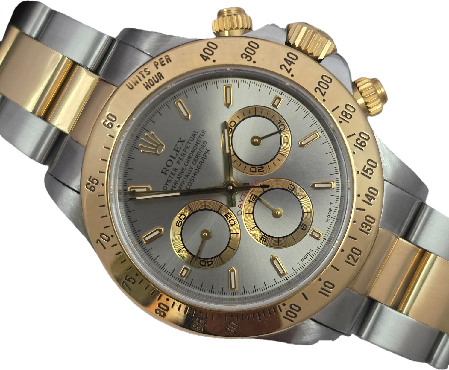 Rolex Zenith Daytona 16523 Silver Dial, Circa 1997 with 2021 Rolex Service Card