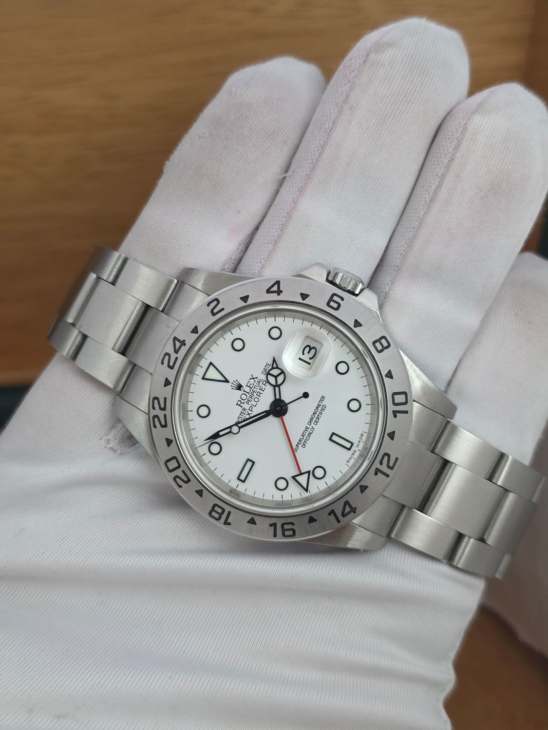 Rolex Explorer II 16570 Polar Watch | 2005 Full Collectors Set, Sharp Condition