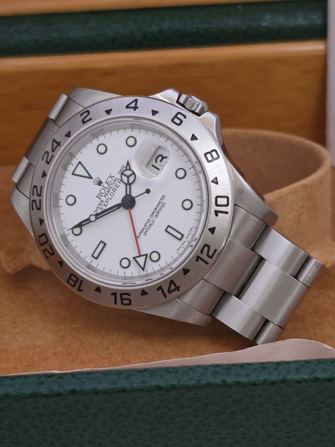 Rolex Explorer II 16570 Polar Watch | 2005 Full Collectors Set, Sharp Condition