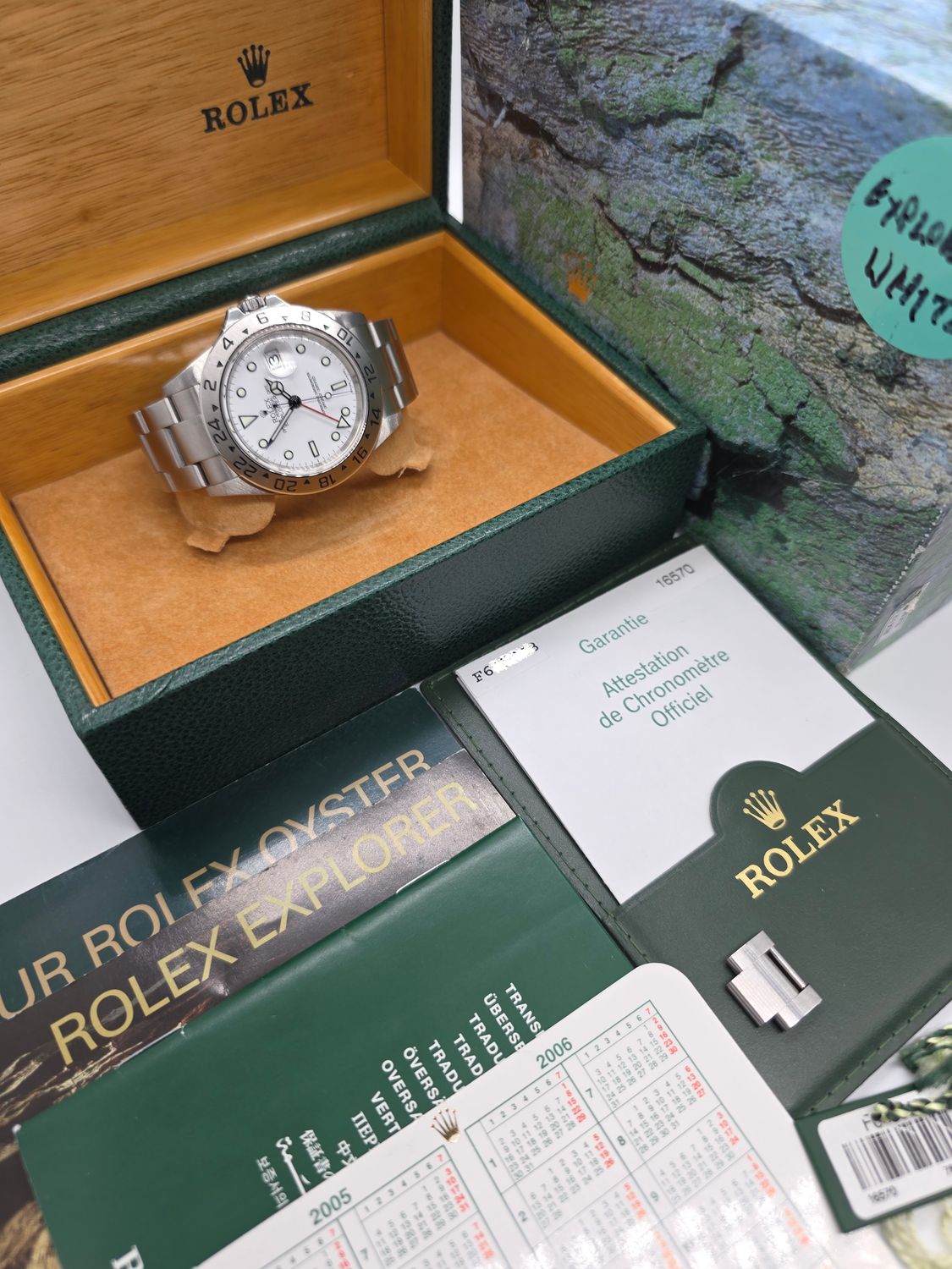 Rolex Explorer II 16570 Polar Watch | 2005 Full Collectors Set, Sharp Condition