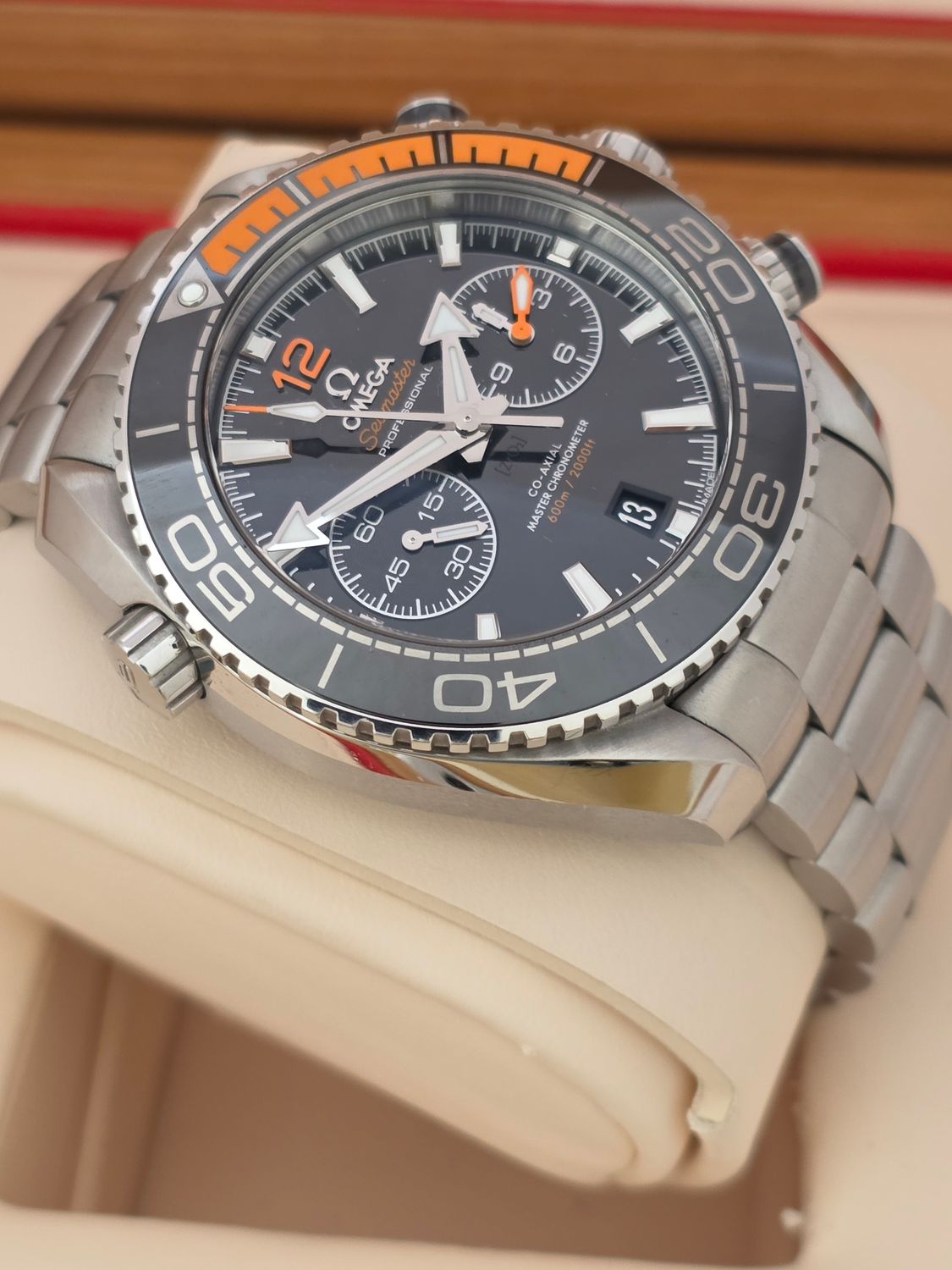 OMEGA Seamaster Planet Ocean 215.30.46.51.01.002, Chrono Black Dial, 2019 Full Set