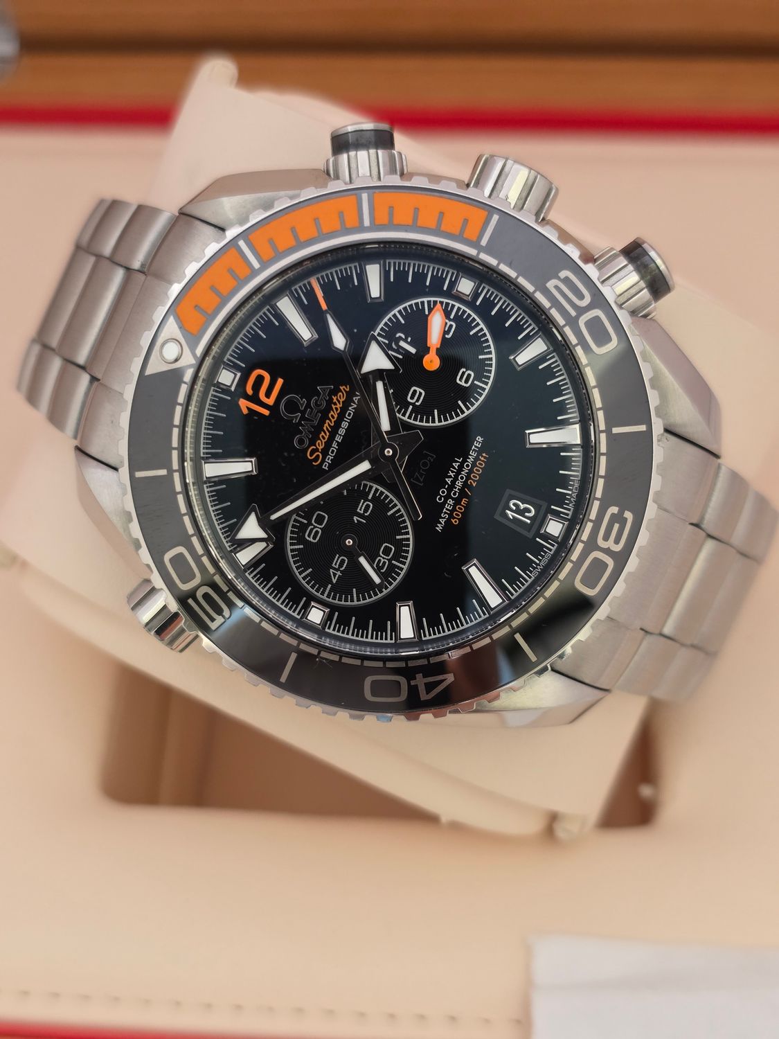 OMEGA Seamaster Planet Ocean 215.30.46.51.01.002, Chrono Black Dial, 2019 Full Set