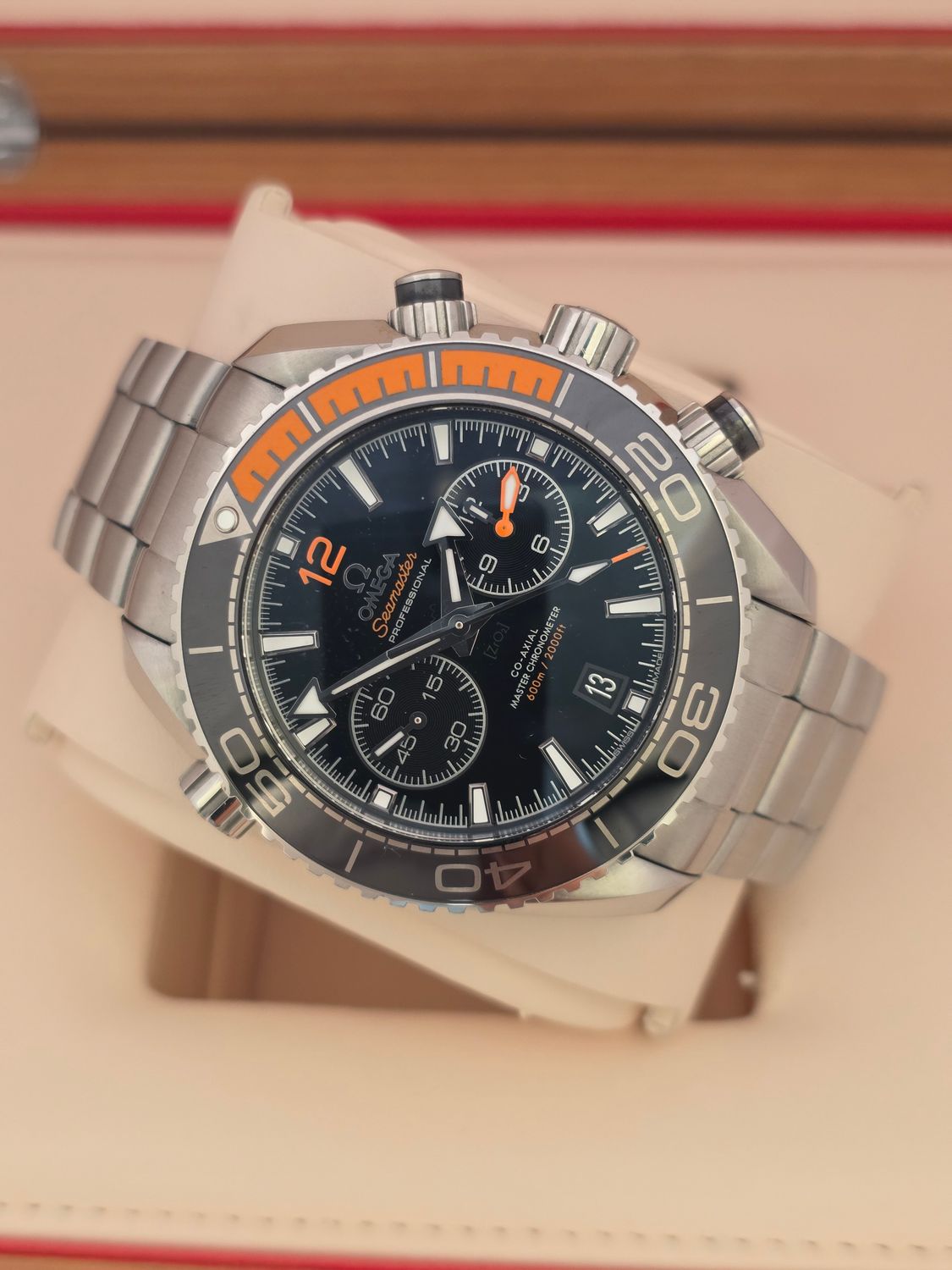 OMEGA Seamaster Planet Ocean 215.30.46.51.01.002, Chrono Black Dial, 2019 Full Set