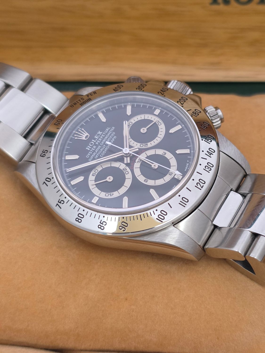 Rolex Zenith Daytona 16520 Black Dial, Super Sharp Condition, Circa 1997
