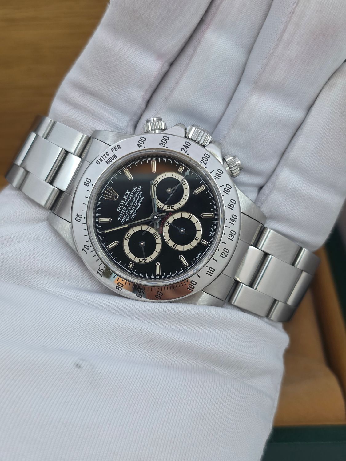 Rolex Zenith Daytona 16520 Black Dial, Super Sharp Condition, Circa 1997