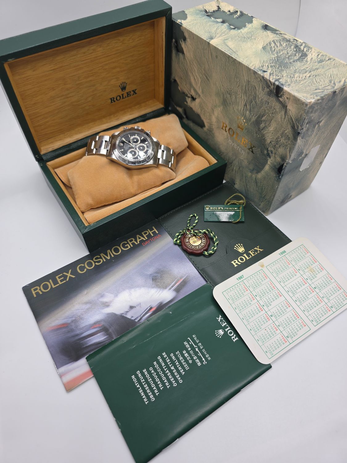 Rolex Zenith Daytona 16520 Black Dial, Super Sharp Condition, Circa 1997