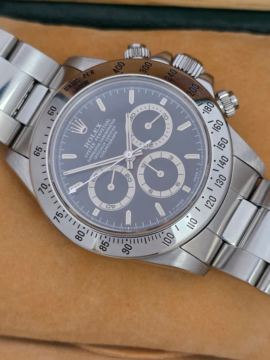 Rolex Zenith Daytona 16520 Black Dial, Super Sharp Condition, Circa 1997