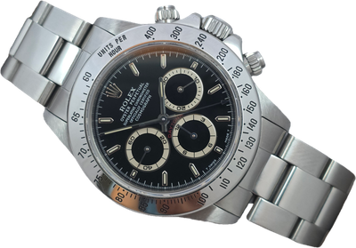 Rolex Zenith Daytona 16520 Black Dial, Super Sharp Condition, Circa 1997 Rolex Zenith Daytona 16520 Black Dial, Super Sharp Condition, Circa 1997