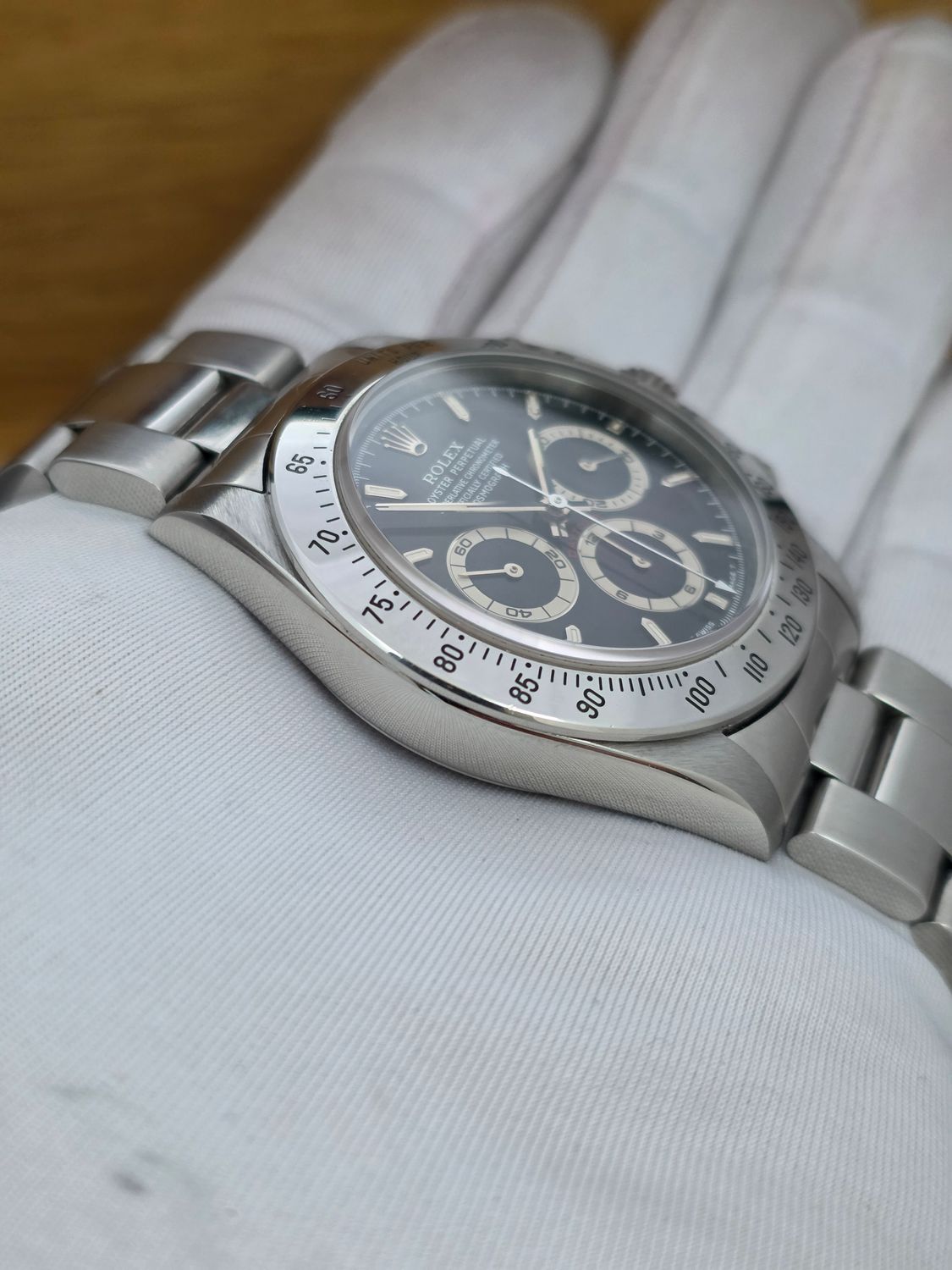 Rolex Zenith Daytona 16520 Black Dial, Super Sharp Condition, Circa 1997