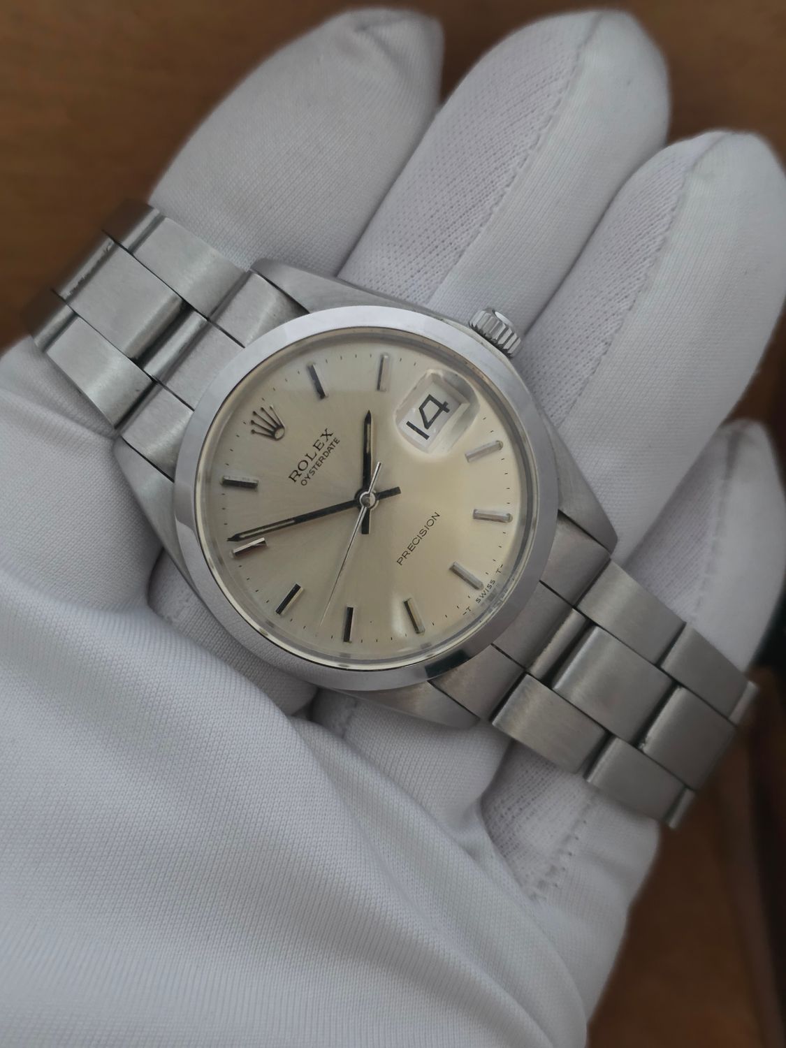 Rolex OysterDate Precision 6694, 1973 Box &amp; Papers, Very Clean