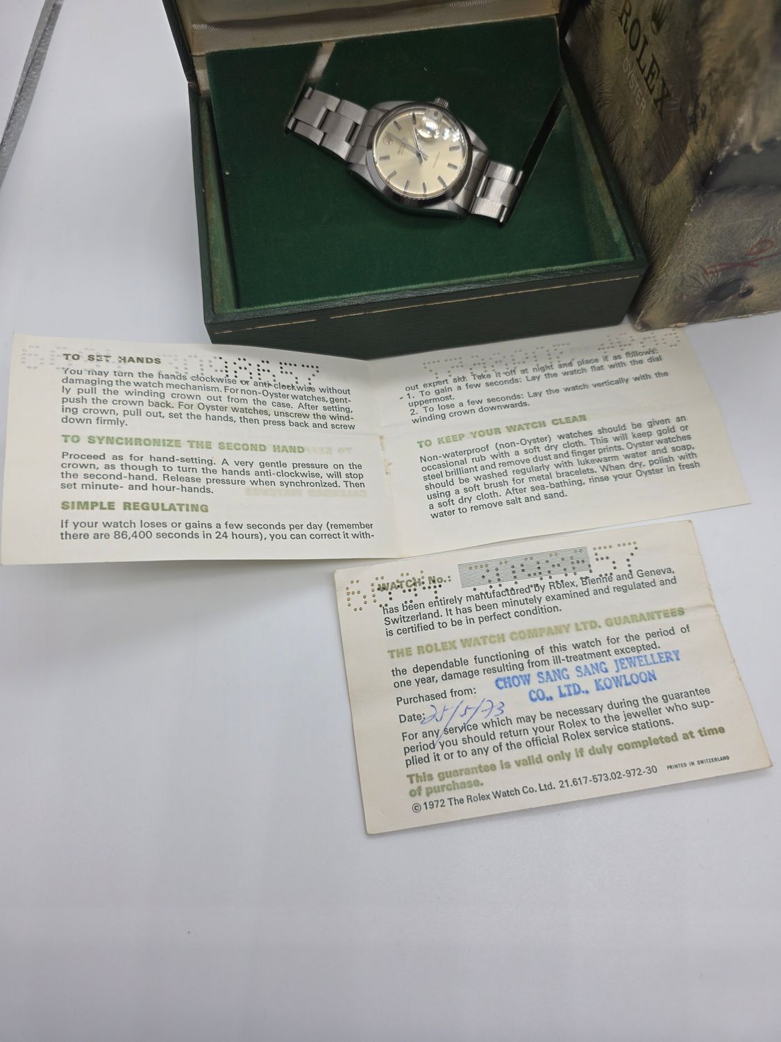 Rolex OysterDate Precision 6694, 1973 Box &amp; Papers, Very Clean