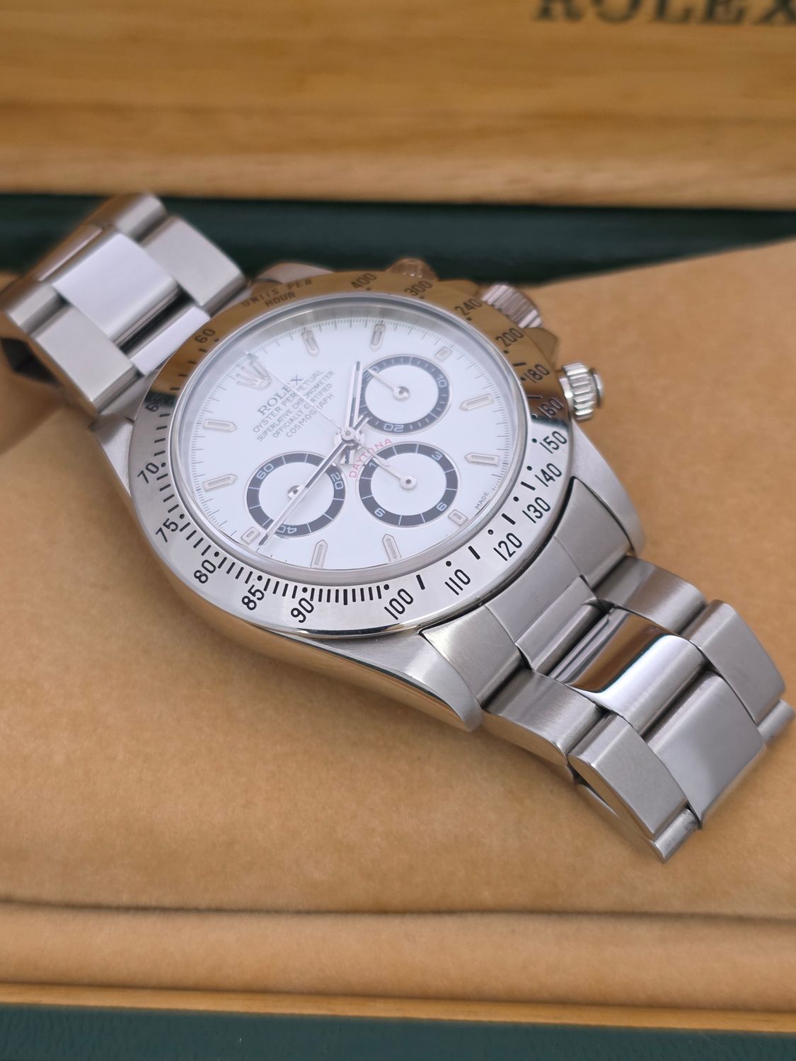 Rolex Zenith Daytona 16520 Panda Dial, Super Condition, Box &amp; Papers 1991