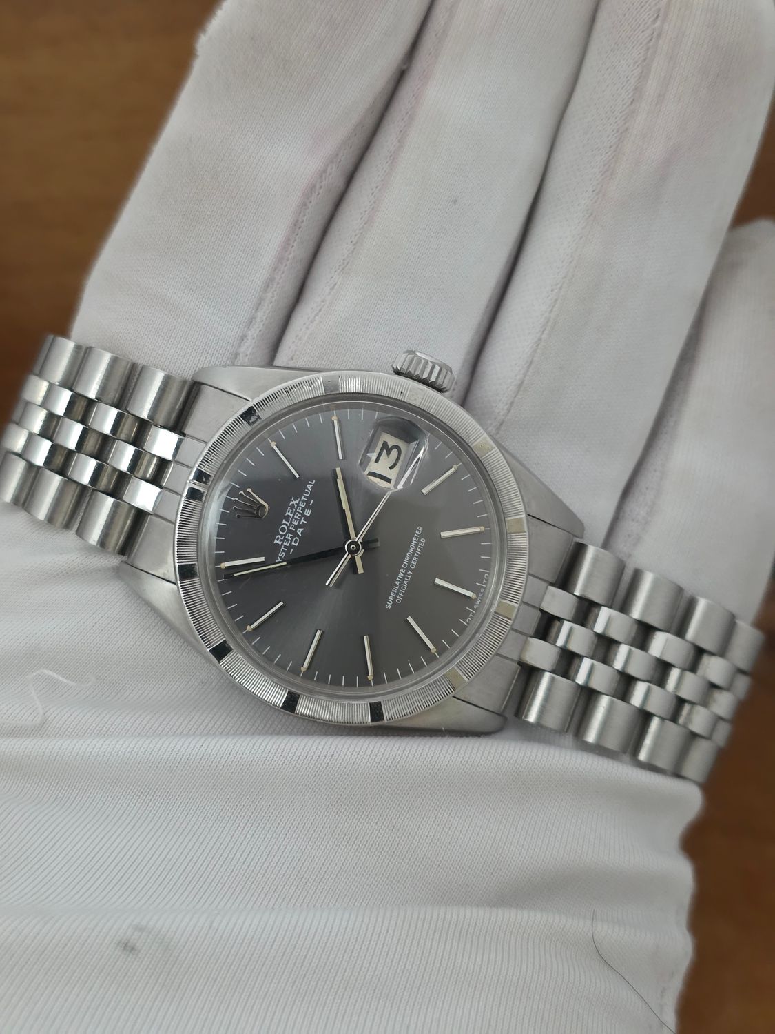 Rolex Oyster Perpetual Date Watch 1501 1969 Automatic Rare Grey Dial