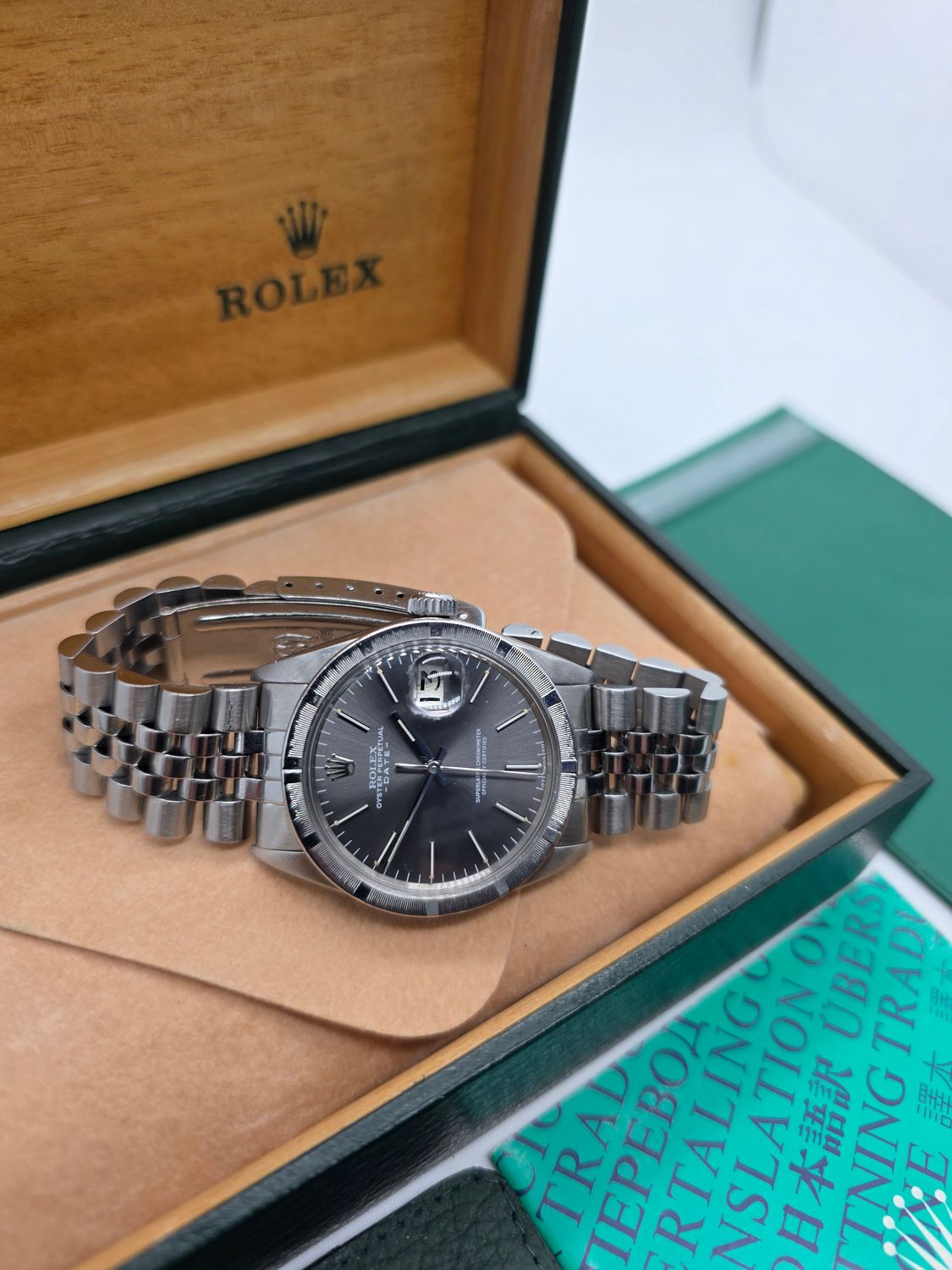 Rolex Oyster Perpetual Date Watch 1501 1969 Automatic Rare Grey Dial